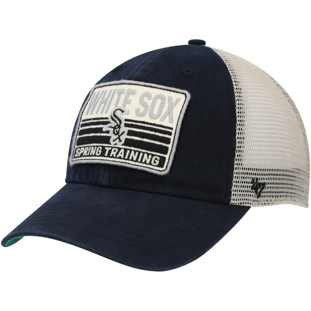 Chicago White Sox '47 Four Stroke Clean Up Trucker Snapback Hat - Black/Tan Hats