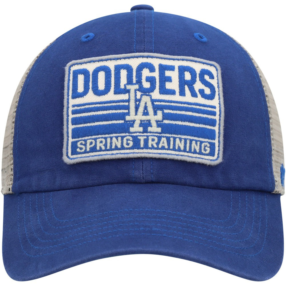 Los Angeles Dodgers '47 Four Stroke Clean Up Trucker Snapback Hat - Royal/Tan Hats