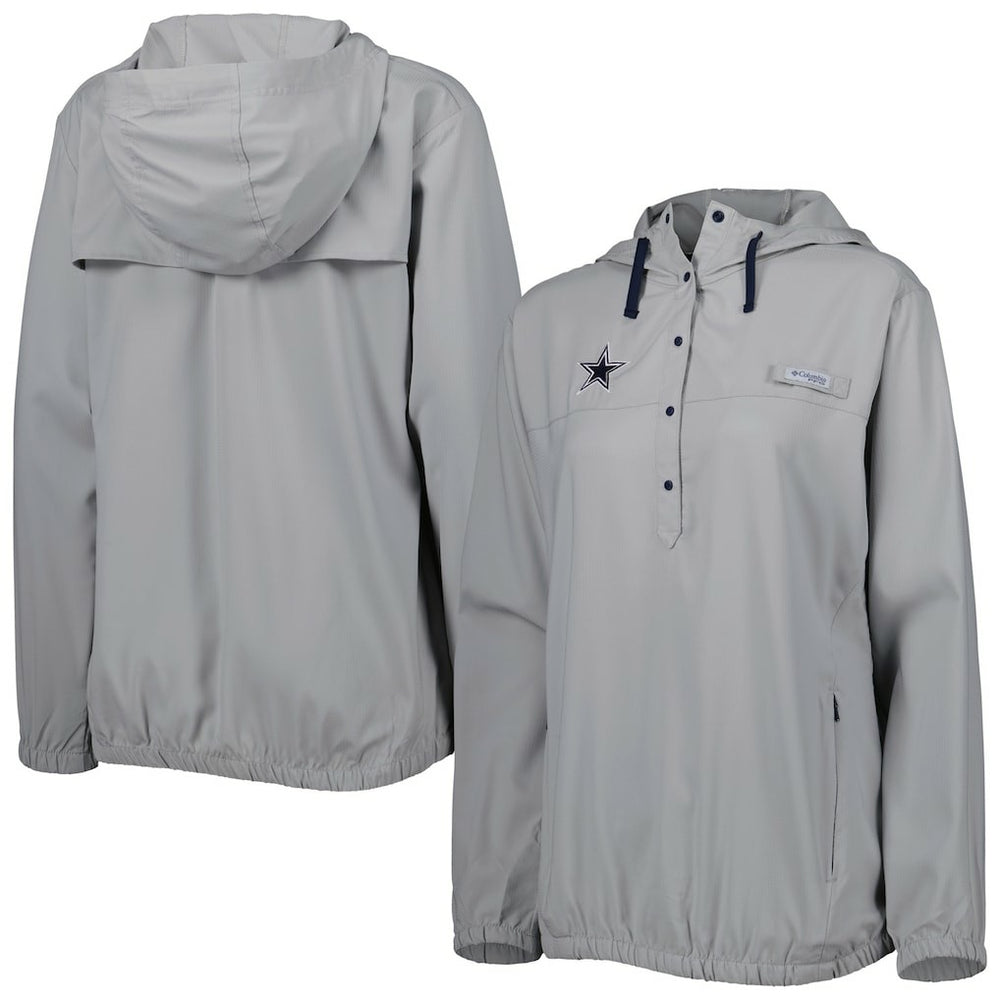 Dallas Cowboys Women's Tamiami Omni-Shade Pullover Hoodie - Gray Hoodies