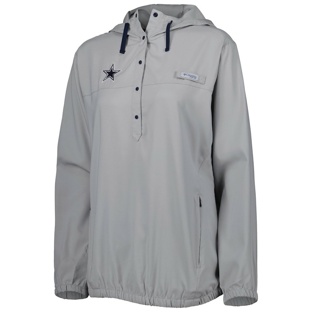 Dallas Cowboys Women's Tamiami Omni-Shade Pullover Hoodie - Gray Hoodies