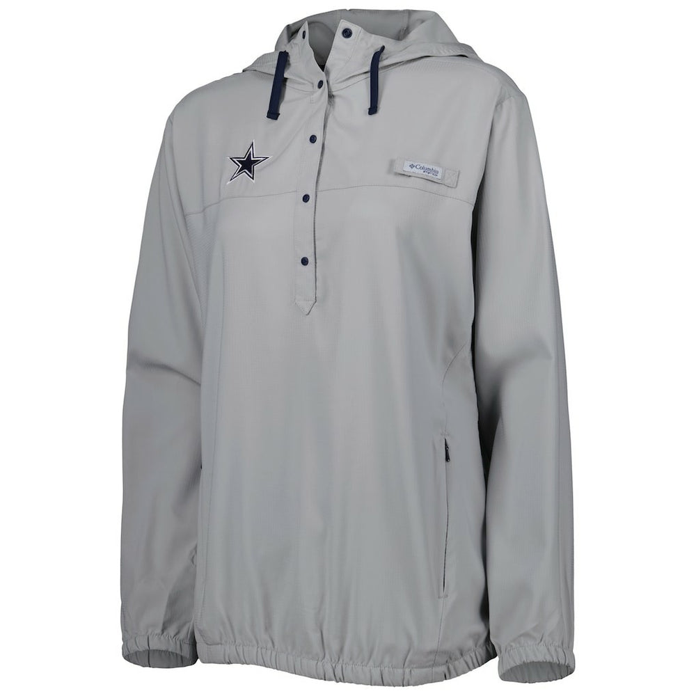Dallas Cowboys Women's Tamiami Omni-Shade Pullover Hoodie - Gray Hoodies
