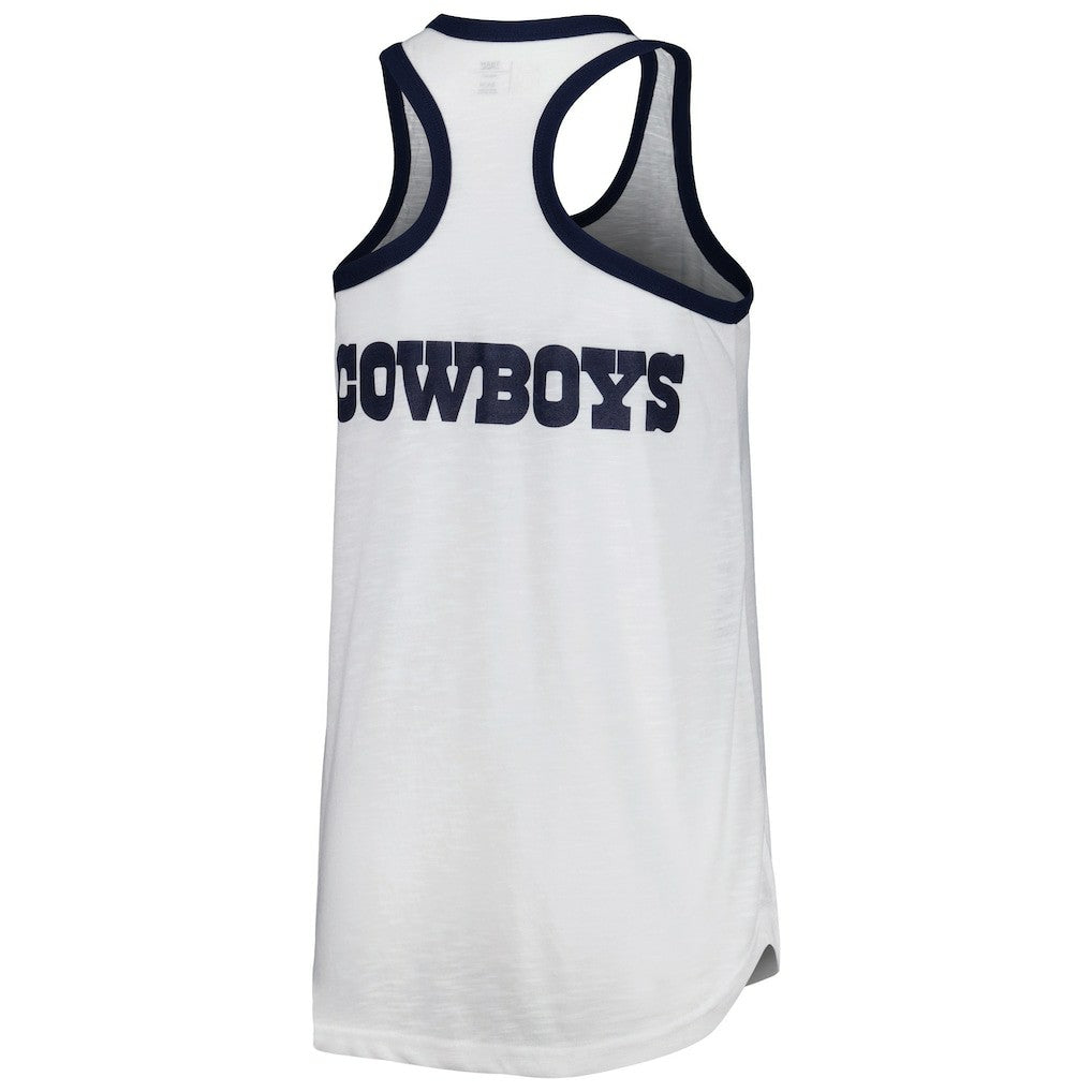 Dallas Cowboys G-III 4Her by Carl Banks Women's Tater Tank Top - White Tops