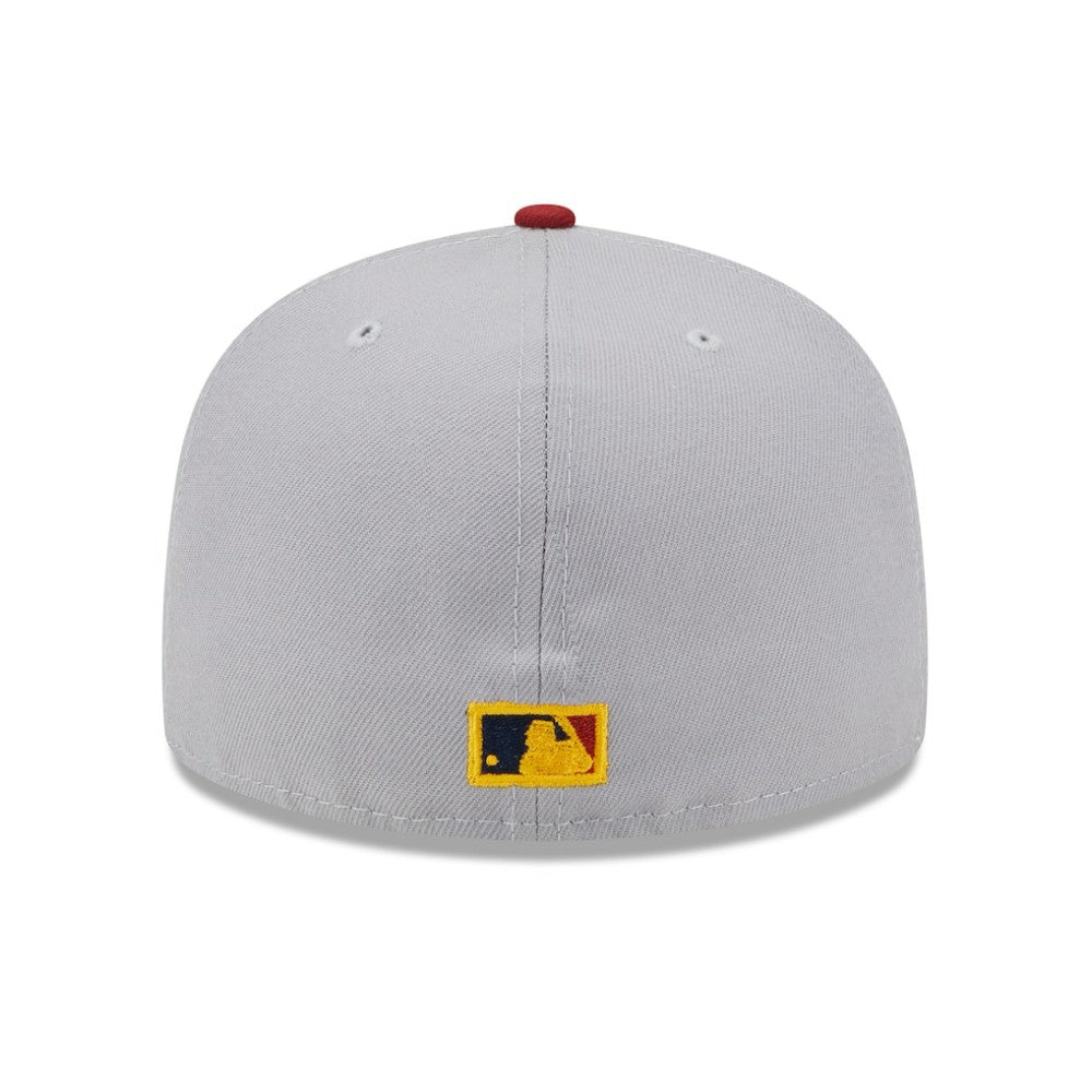 New York Yankees New Era World Series Champions Navy Undervisor 59FIFTY Fitted Hat - Gray/Red Hats