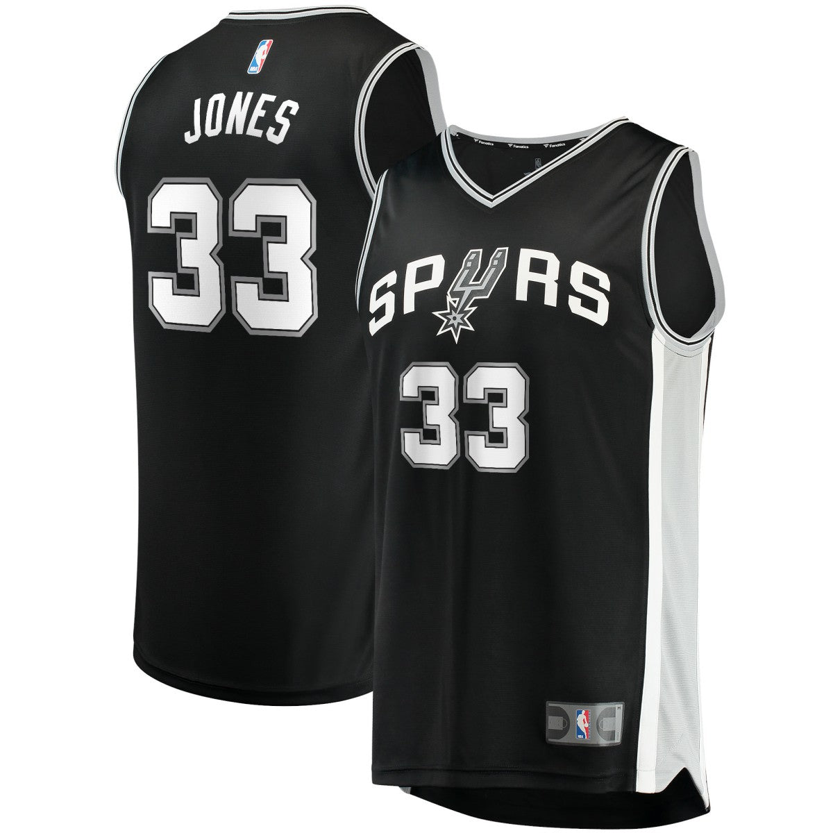 Tre Jones San Antonio Spurs Fast Break Replica Jersey Icon Edition Black - Fanatics