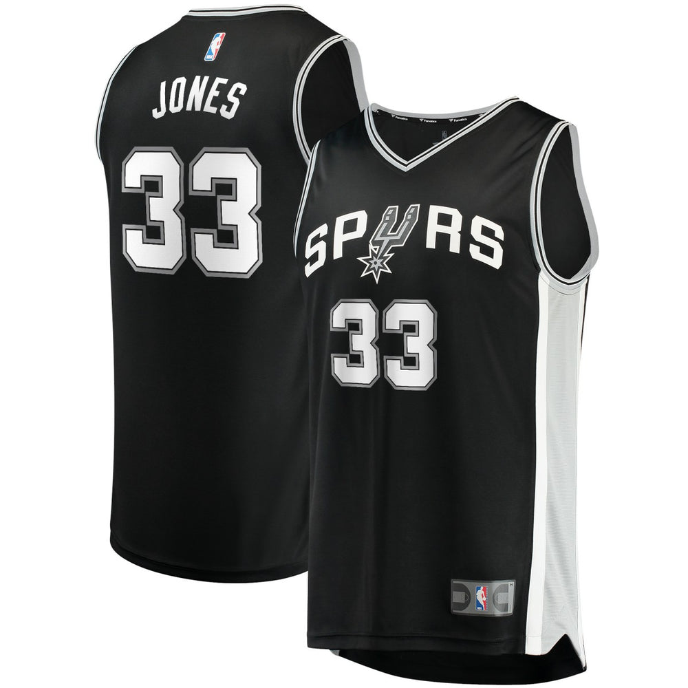 Tre Jones San Antonio Spurs Fast Break Replica Jersey Icon Edition Black - Fanatics