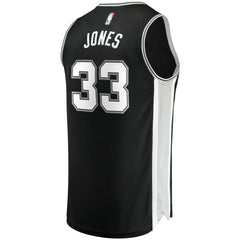 Tre Jones San Antonio Spurs Fast Break Replica Jersey Icon Edition Black - Fanatics