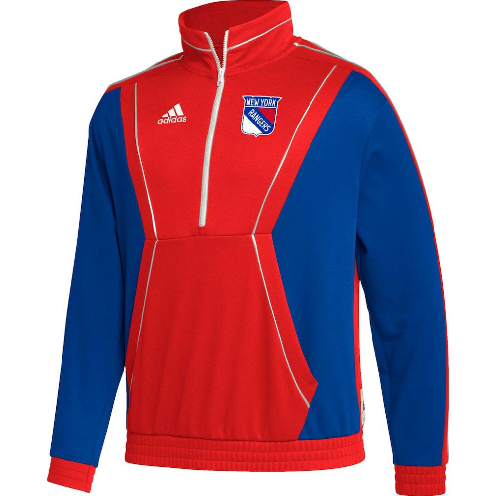 New York Rangers adidas Team Classics Half-Zip Jacket - Red | US 4942805