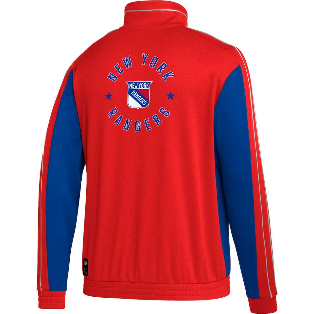 New York Rangers adidas Team Classics Half-Zip Jacket - Red | US 4942805