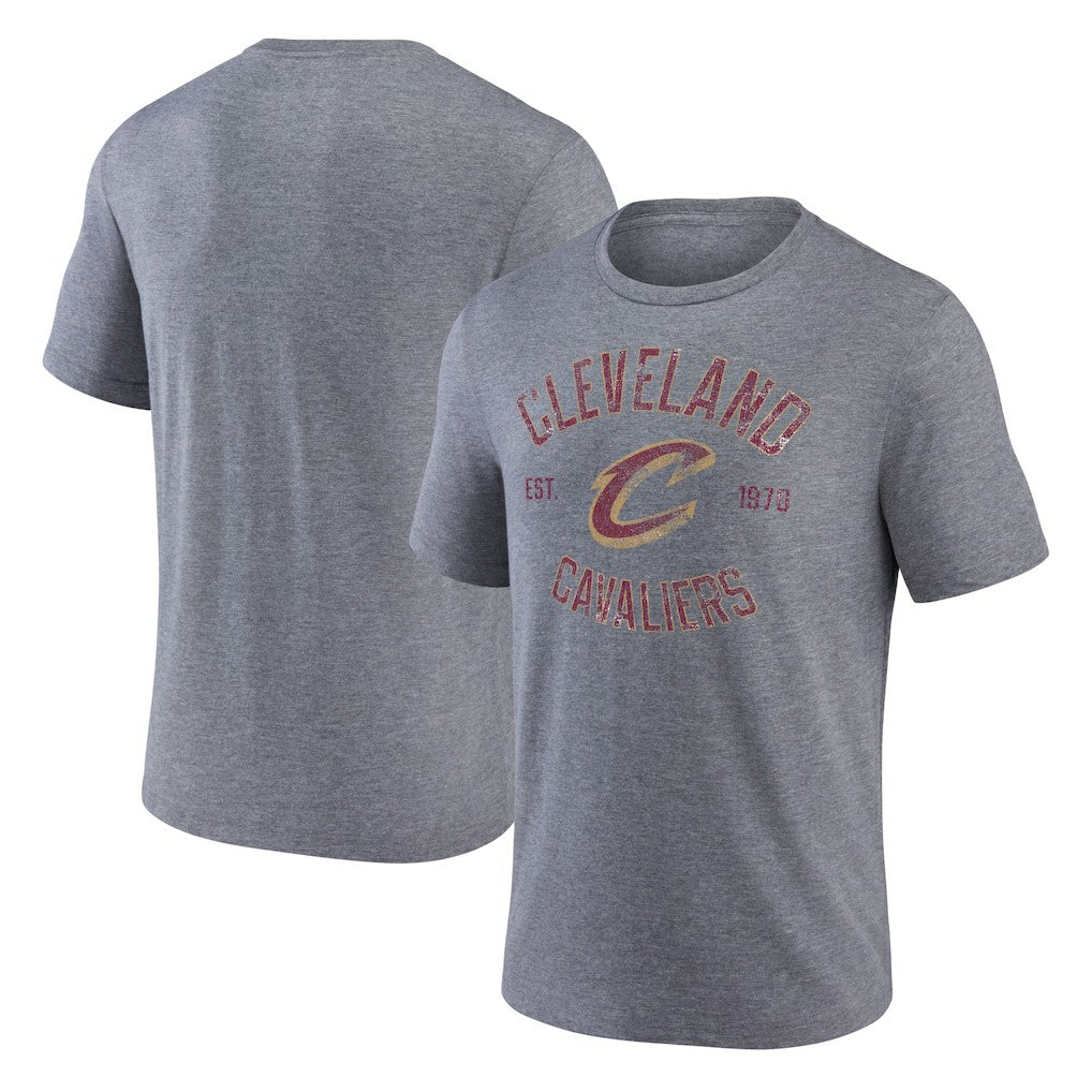 Cleveland Cavaliers Heritage Tri-Blend T-Shirt Heather Gray outlet