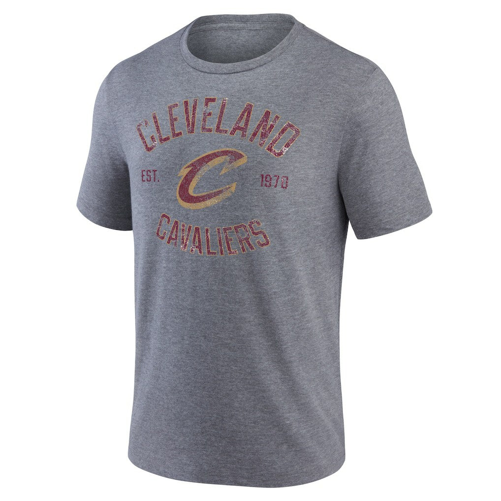 Cleveland Cavaliers Heritage Tri-Blend T-Shirt Heather Gray outlet