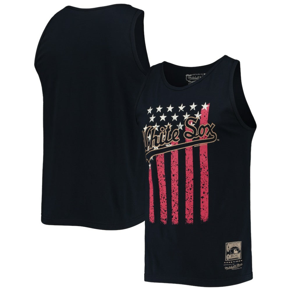 Chicago White Sox Mitchell & Ness Cooperstown Collection Stars and Stripes Tank Top - Navy Tanks