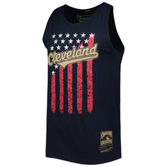 Cleveland Guardians Mitchell & Ness Cooperstown Collection Stars and Stripes Tank Top - Navy Tanks
