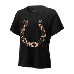 Jonathan Taylor Indianapolis Colts Majestic Threads Women's Leopard Player Name & Number T-Shirt - Black T-shirts