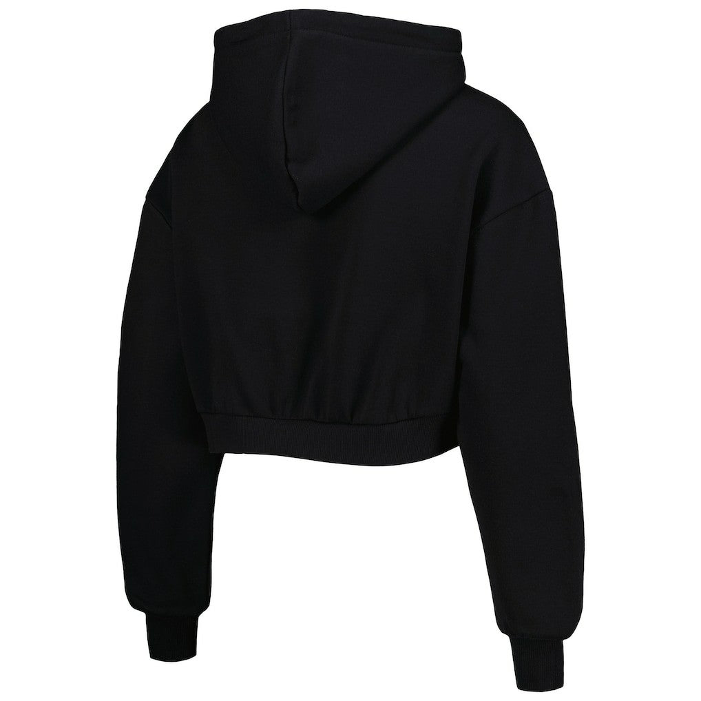 Arizona Cardinals The Wild Collective Women's Cropped Pullover Hoodie - Black Hoodies