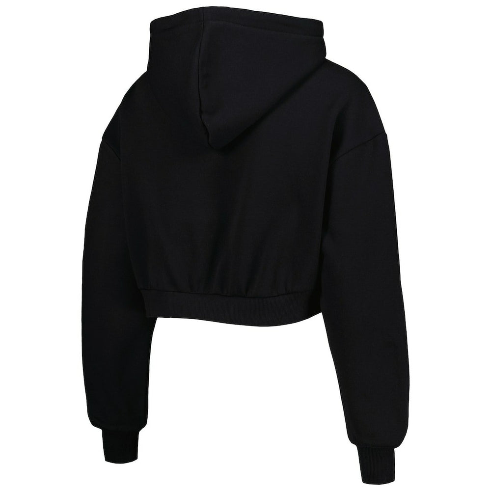Arizona Cardinals The Wild Collective Women's Cropped Pullover Hoodie - Black Hoodies