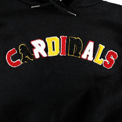 Arizona Cardinals The Wild Collective Women's Cropped Pullover Hoodie - Black Hoodies
