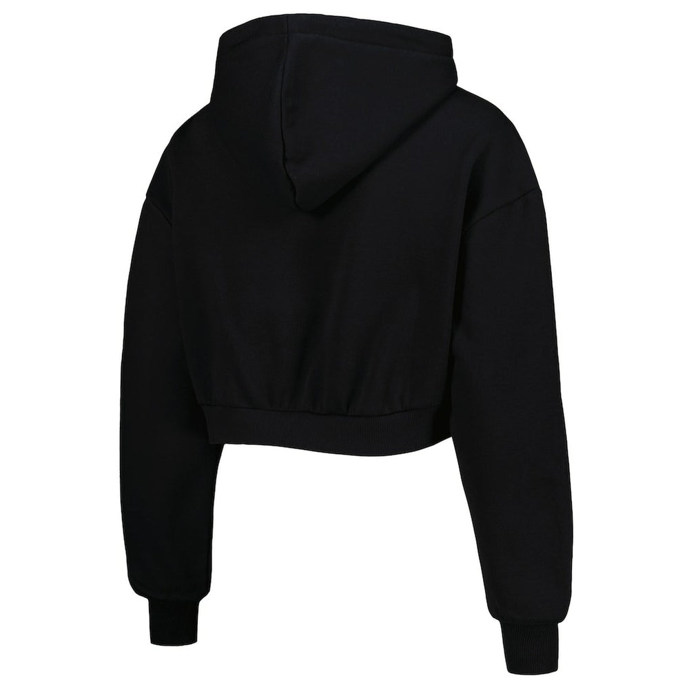 Baltimore Ravens The Wild Collective Women's Cropped Pullover Hoodie - Black Hoodies