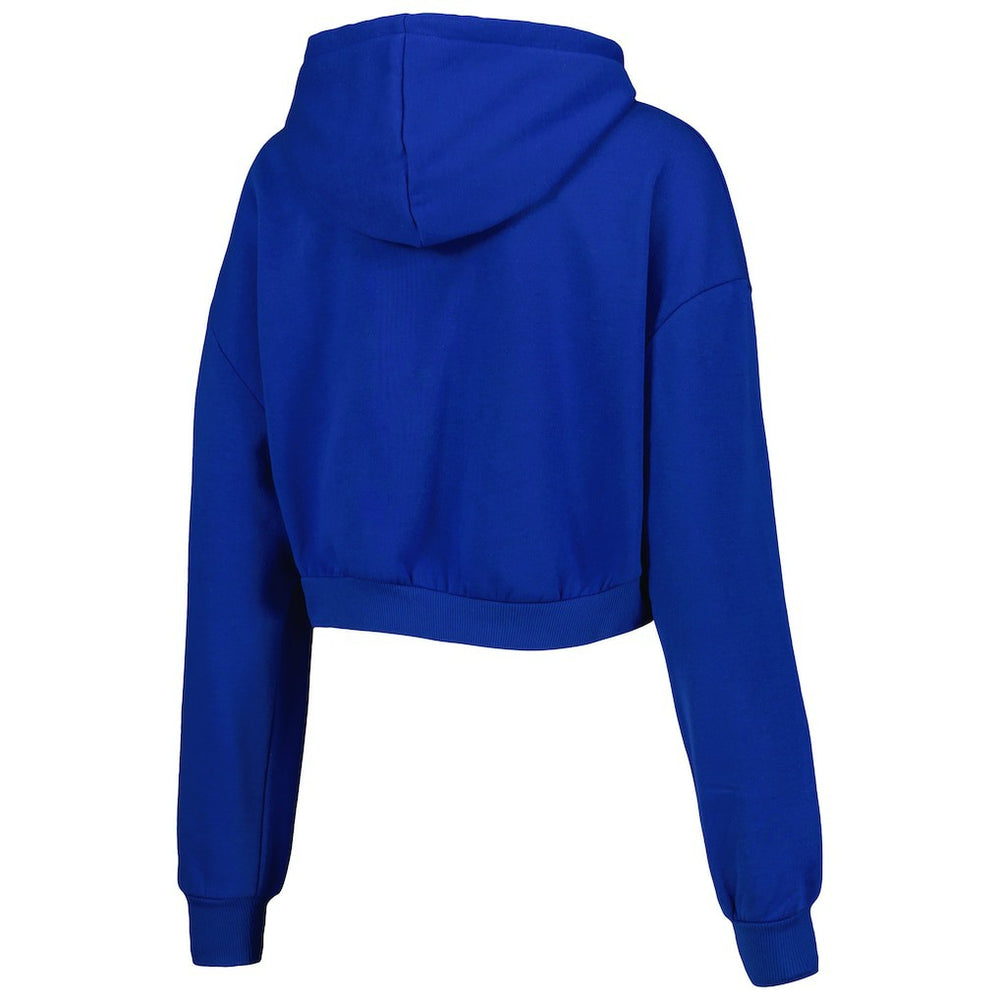 Buffalo Bills The Wild Collective Women's Cropped Pullover Hoodie - Royal Hoodies