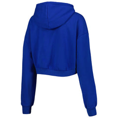 Buffalo Bills The Wild Collective Women's Cropped Pullover Hoodie - Royal Hoodies