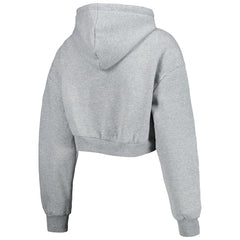 Los Angeles Chargers The Wild Collective Women's Cropped Pullover Hoodie - Gray Hoodies