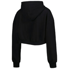 Las Vegas Raiders The Wild Collective Women's Cropped Pullover Hoodie - Black Hoodies