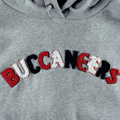 Tampa Bay Buccaneers The Wild Collective Women's Cropped Pullover Hoodie - Gray Hoodies