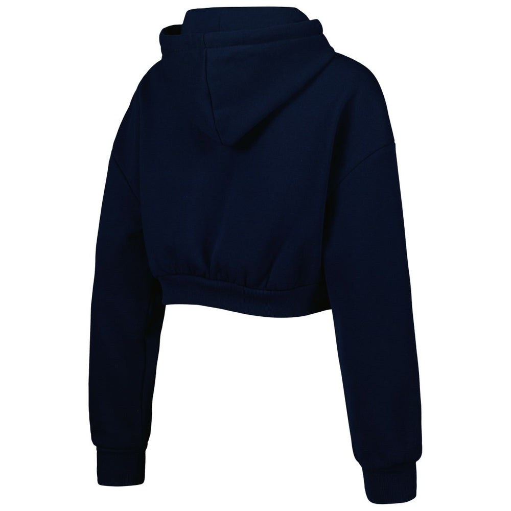 Tennessee Titans The Wild Collective Women's Cropped Pullover Hoodie - Navy Hoodies