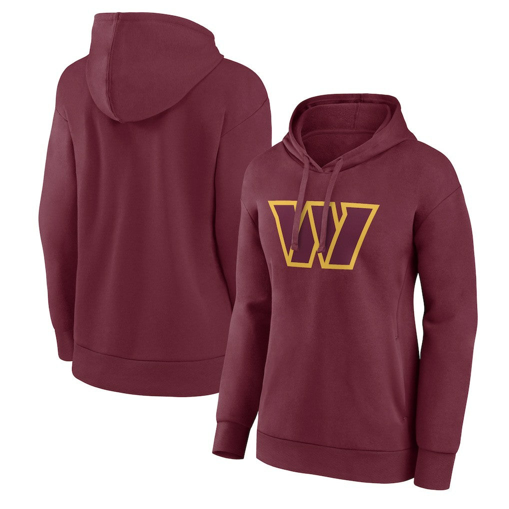 Washington Commanders Women's Team Primary Logo Pullover Hoodie - Burgundy Hoodies