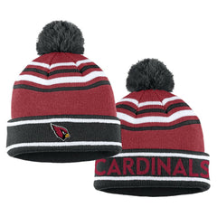 Arizona Cardinals WEAR by Erin Andrews Women's Colorblock Cuffed Knit Hat with Pom and Scarf Set - Cardinal Hats