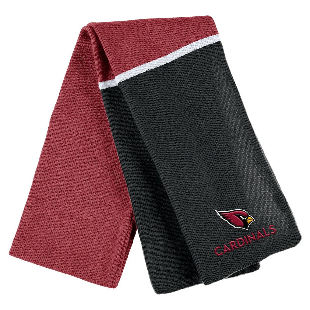 Arizona Cardinals WEAR by Erin Andrews Women's Colorblock Cuffed Knit Hat with Pom and Scarf Set - Cardinal Hats
