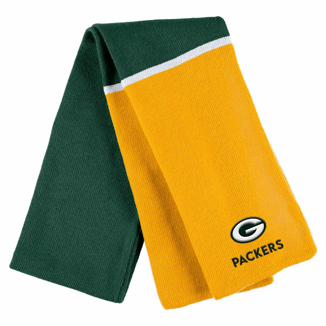 Green Bay Packers WEAR by Erin Andrews Women's Colorblock Cuffed Knit Hat with Pom and Scarf Set - Green Hats