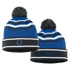 Indianapolis Colts WEAR by Erin Andrews Women's Colorblock Cuffed Knit Hat with Pom and Scarf Set - Royal Hats