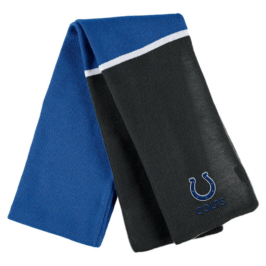 Indianapolis Colts WEAR by Erin Andrews Women's Colorblock Cuffed Knit Hat with Pom and Scarf Set - Royal Hats