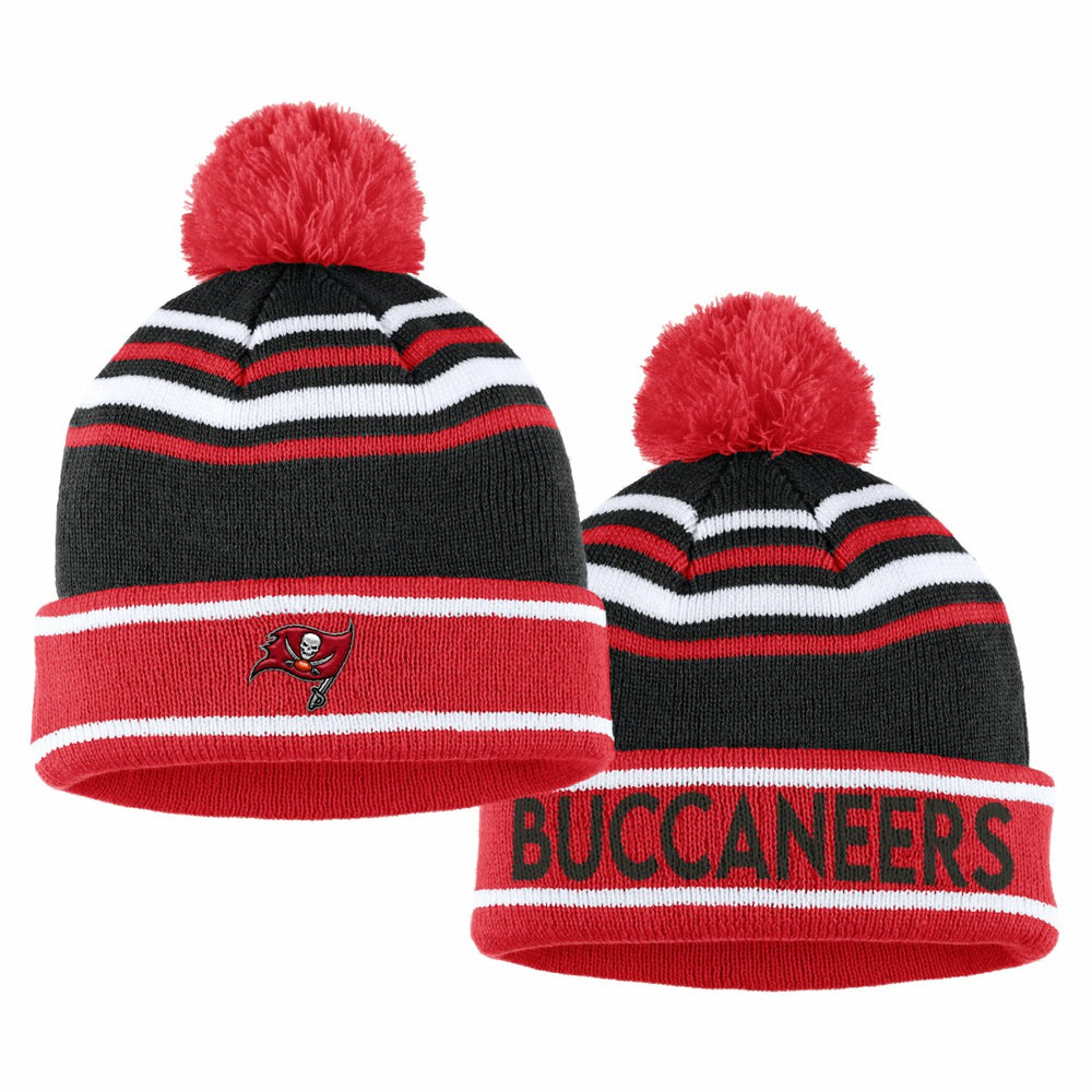 Tampa Bay Buccaneers WEAR by Erin Andrews Women's Colorblock Cuffed Knit Hat with Pom and Scarf Set - Red Hats