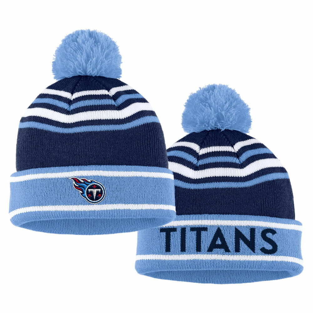 Tennessee Titans WEAR by Erin Andrews Women's Colorblock Cuffed Knit Hat with Pom and Scarf Set - Navy Hats