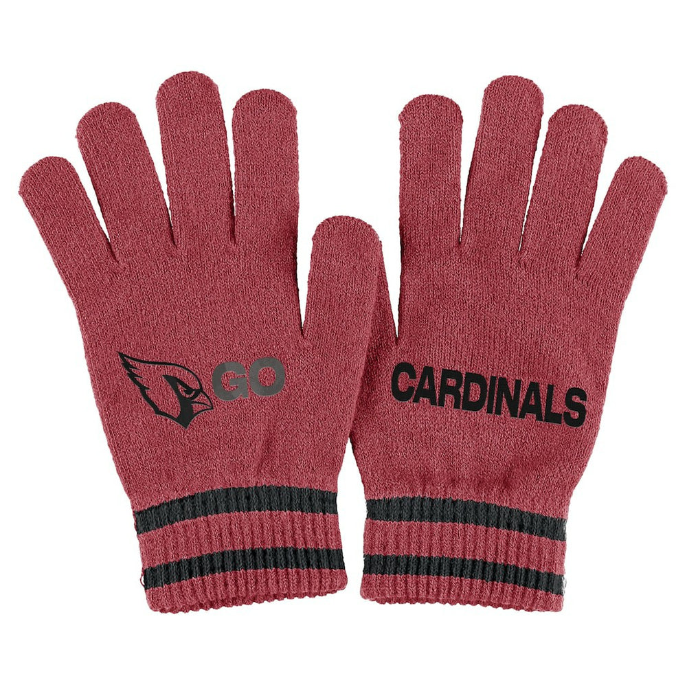 Arizona Cardinals WEAR by Erin Andrews Women's Double Jacquard Cuffed Knit Hat with Pom and Gloves Set - Cardinal Hats