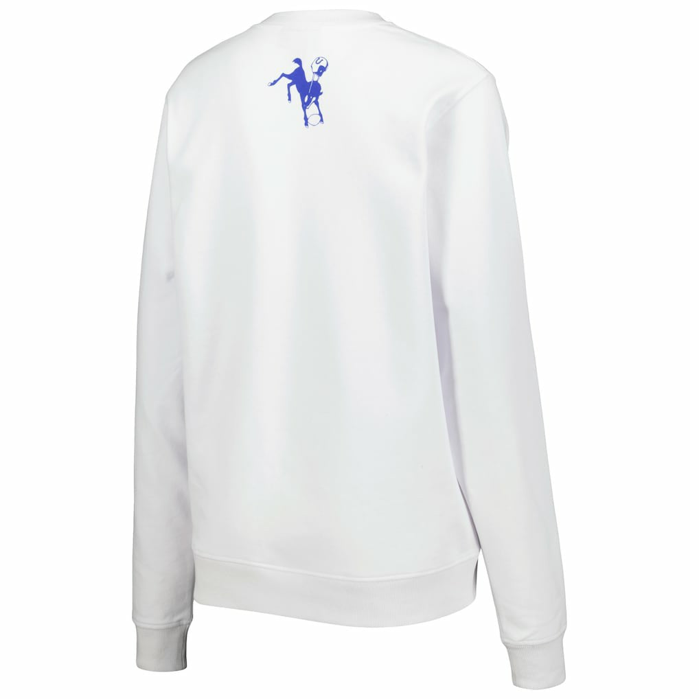 Indianapolis Colts The Wild Collective Women's Cheer V-Neck Fleece Pullover Sweatshirt - White Pullover