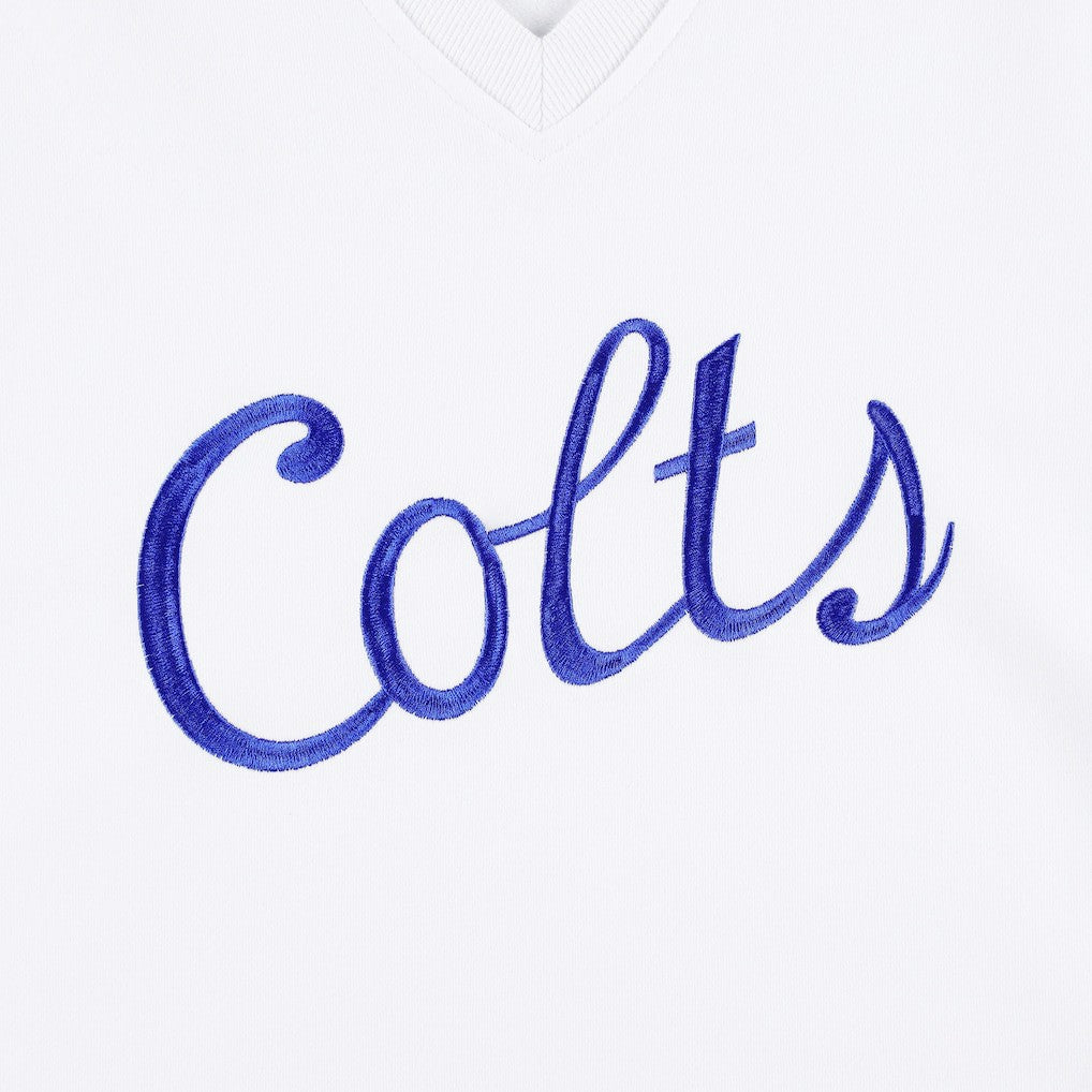 Indianapolis Colts The Wild Collective Women's Cheer V-Neck Fleece Pullover Sweatshirt - White Pullover