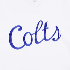 Indianapolis Colts The Wild Collective Women's Cheer V-Neck Fleece Pullover Sweatshirt - White Pullover