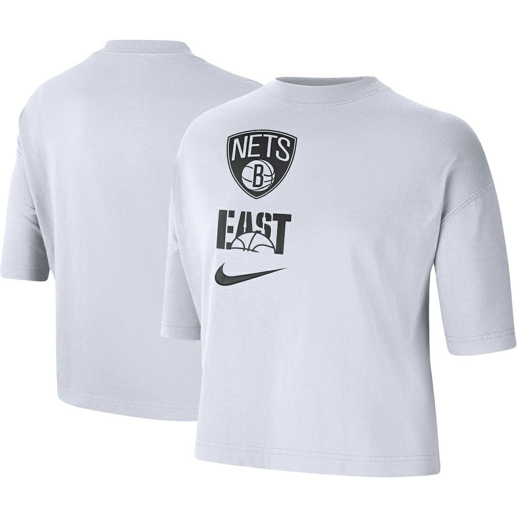 Brooklyn Nets Women's Essential Boxy T-Shirt White - Nike