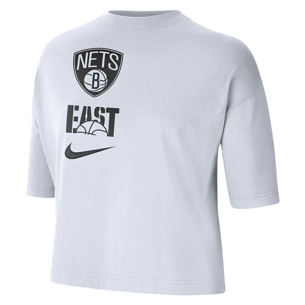 Brooklyn Nets Women's Essential Boxy T-Shirt White - Nike