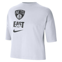 Brooklyn Nets Women's Essential Boxy T-Shirt White - Nike