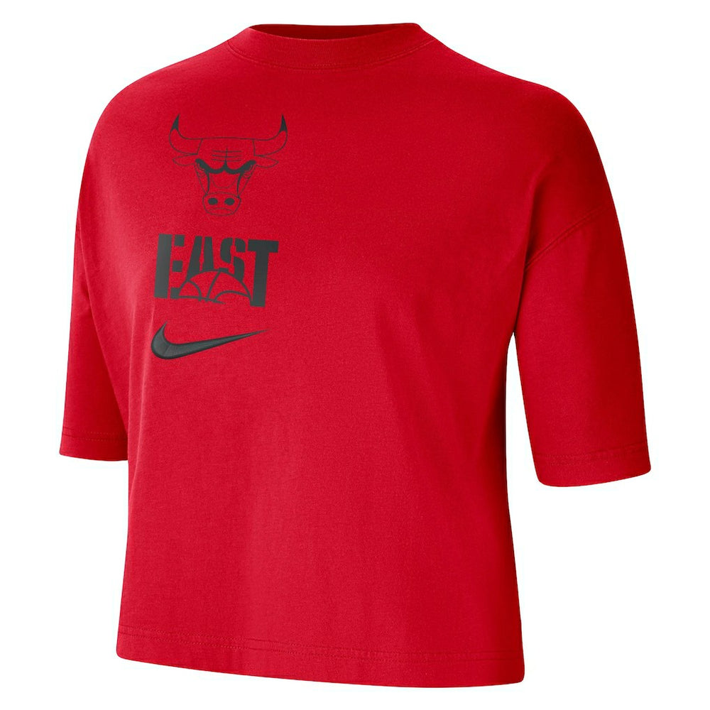 Chicago Bulls Women's Essential Boxy T-Shirt Red - Nike