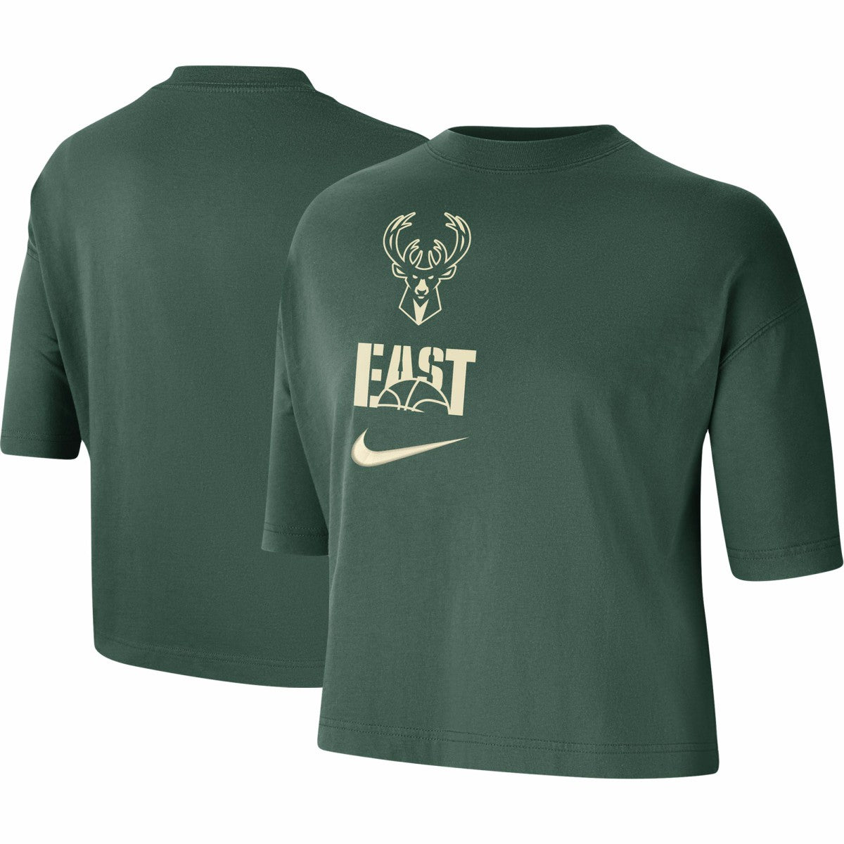 Milwaukee Bucks Women's Essential Boxy T-Shirt Hunter Green - Nike