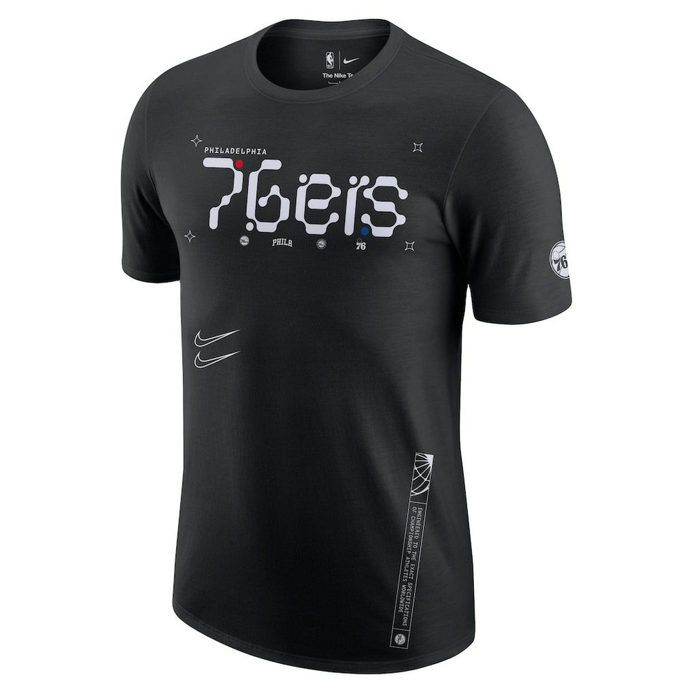 Philadelphia 76ers Courtside Air Traffic Control Max90 T-Shirt Black - Nike