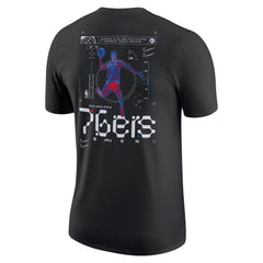 Philadelphia 76ers Courtside Air Traffic Control Max90 T-Shirt Black - Nike