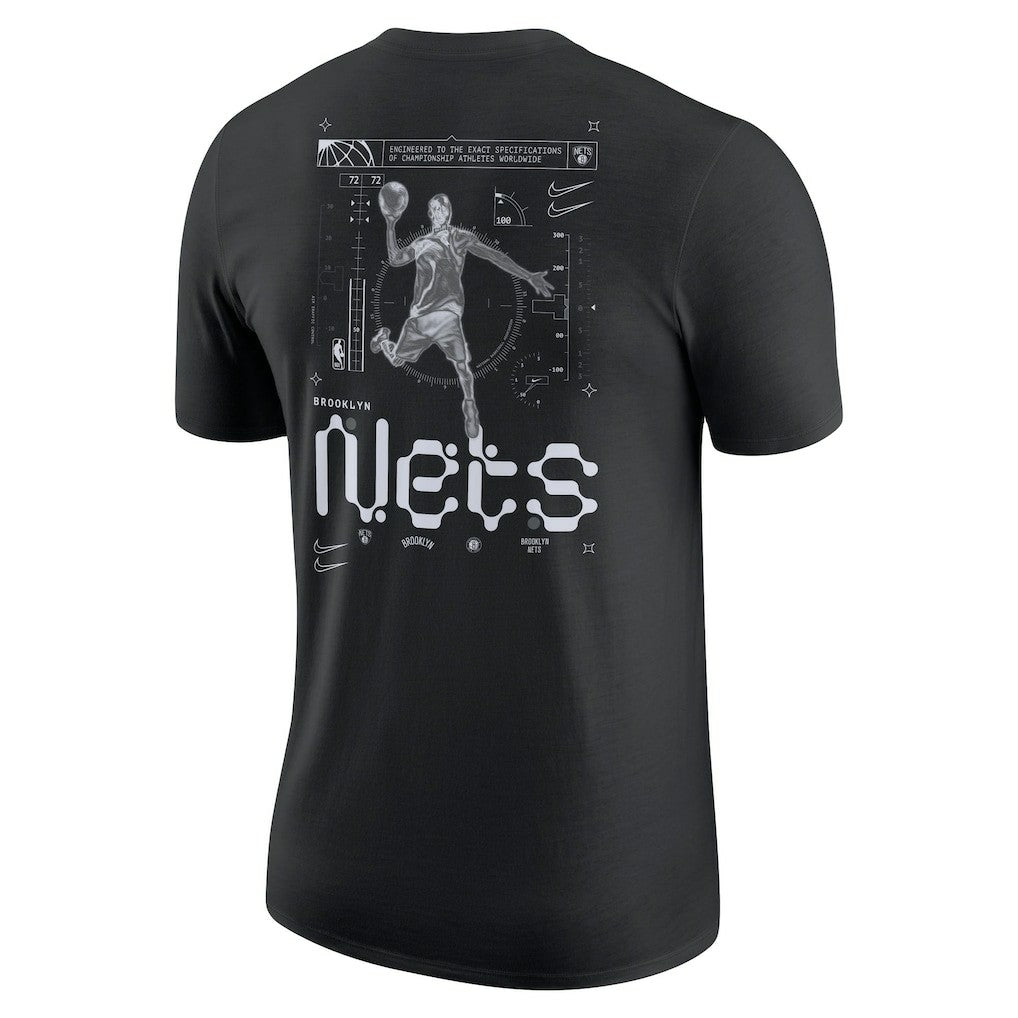 Brooklyn Nets Courtside Air Traffic Control Max90 T-Shirt Black - Nike