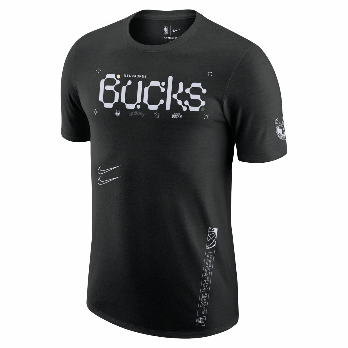 Milwaukee Bucks Courtside Air Traffic Control Max90 T-Shirt Black - Nike