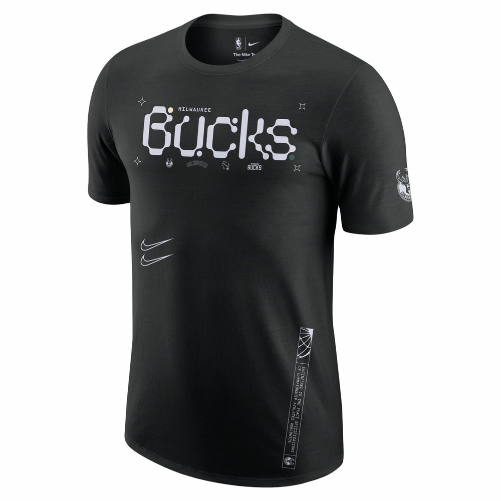 Milwaukee Bucks Courtside Air Traffic Control Max90 T-Shirt Black - Nike