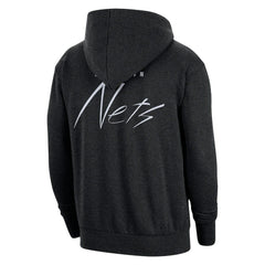 Brooklyn Nets Courtside Versus Flight Pullover Hoodie Heather Black - Nike